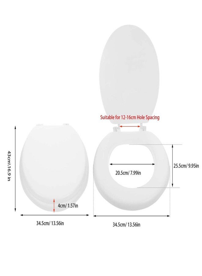AUTSUPPL Soft Foam Elongated Toilet Seat Cushion, Universal Slow Closing Toilet Bowl Seat Replacement for Bathroom, White Compatible Mount, Padded Comfortable Fit for Seniors and Home Use - Image 2