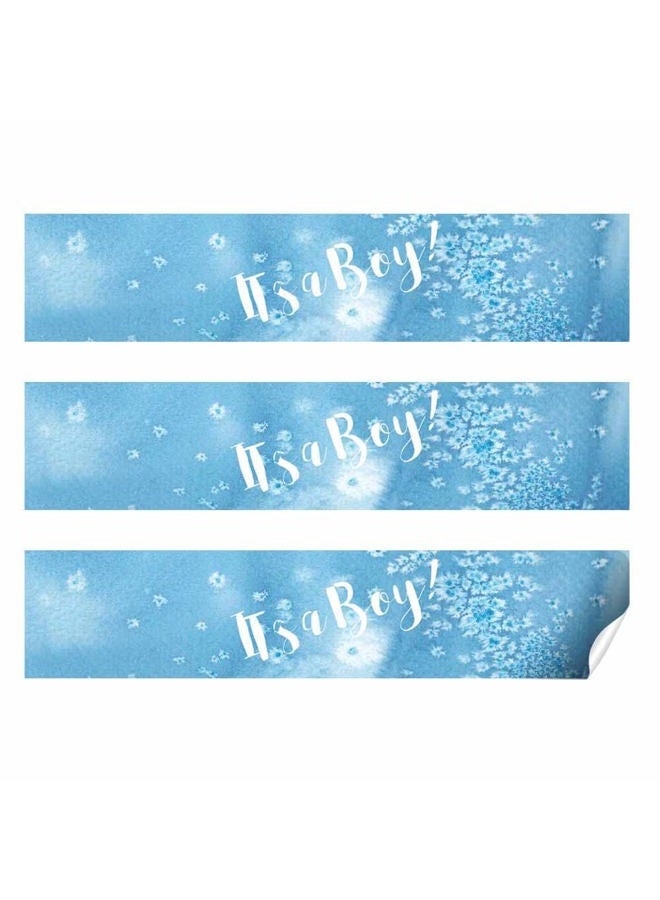 Amanda Creation Blue Watercolor It's a Boy Baby Shower Waterproof Water Bottle Sticker Wrappers 20 Wrap Around Labels Sized 1.75" x 8.5" by - Image 2