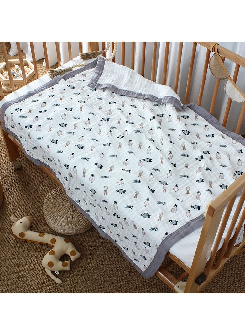 Loquat منشفة استحمام مطبوعة برسوم كرتونية من القطن النقي