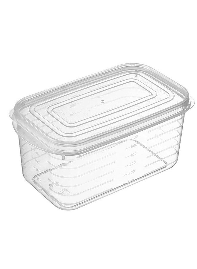 HOMESTAR 6 Pcs Plastic Meal Prep Container with Lid Clear Lunch Containers ，Stackable Food Storage Container Box Spill Proof for Salad Snack Microwave Dishwasher Freezer Safe 600ml - Image 3