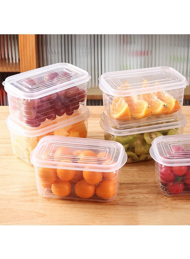 HOMESTAR 6 Pcs Plastic Meal Prep Container with Lid Clear Lunch Containers ，Stackable Food Storage Container Box Spill Proof for Salad Snack Microwave Dishwasher Freezer Safe 600ml - Image 2