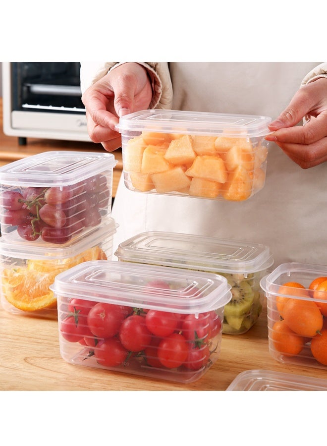 HOMESTAR 6 Pcs Plastic Meal Prep Container with Lid Clear Lunch Containers ，Stackable Food Storage Container Box Spill Proof for Salad Snack Microwave Dishwasher Freezer Safe 600ml - Image 4