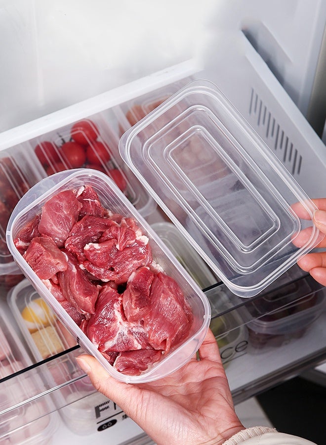 HOMESTAR 6 Pcs Plastic Meal Prep Container with Lid Clear Lunch Containers ，Stackable Food Storage Container Box Spill Proof for Salad Snack Microwave Dishwasher Freezer Safe 600ml - Image 5