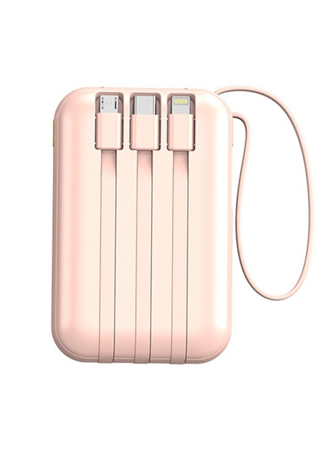 10000mAh, 120W super fast charging, DX467 mini full screen fast charging power bank, Type-C, built-in fast charging four-wire, pink  - Image 2
