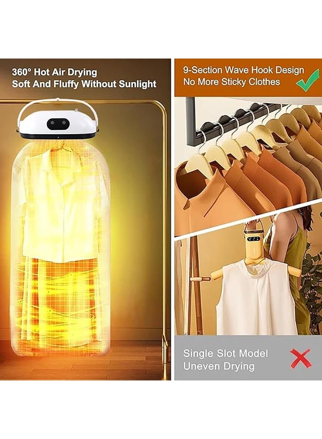 Compact Portable Clothes Dryer with Remote – Foldable Mini Electric Dryer for Travel, Apartments & Home, 600W Quick-Dry, Quiet Operation, Includes Dry Bag – White  - Image 4