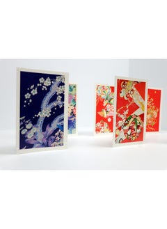 Japanese Flowers, 12 Note Cards: 12 Blank Cards in 6 Lovely Designs (2 Each) with 12 Patterned Envelopes  - Image 3