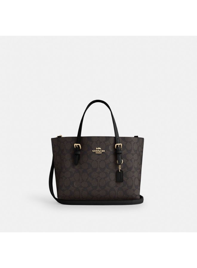 coachoutlet Coach outlet classic logo MOLLIE 25 tote bag - Dark Brown/Black - Image 1