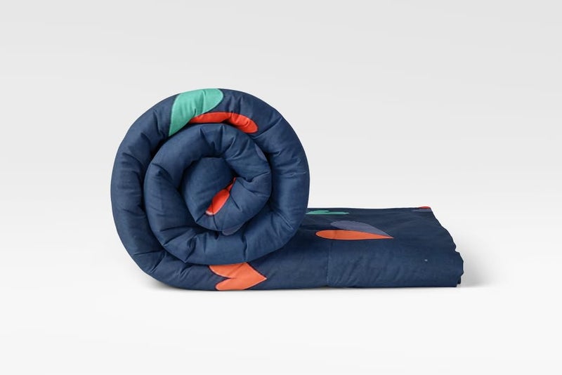 LOOMLYFE All Season 220 GSM King Size Double Bed AC Comforter/Blanket/Duvet for All Seasons/Weathers - Pack of 1 - BlueHearts - Image 2