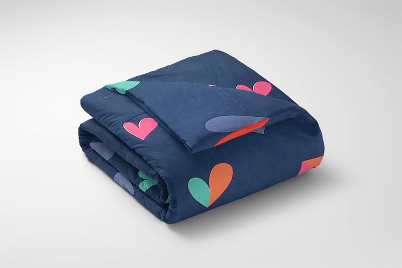 LOOMLYFE All Season 220 GSM King Size Double Bed AC Comforter/Blanket/Duvet for All Seasons/Weathers - Pack of 1 - BlueHearts - Image 3