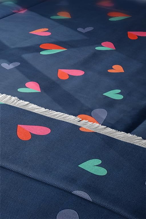 LOOMLYFE All Season 220 GSM King Size Double Bed AC Comforter/Blanket/Duvet for All Seasons/Weathers - Pack of 1 - BlueHearts - Image 4