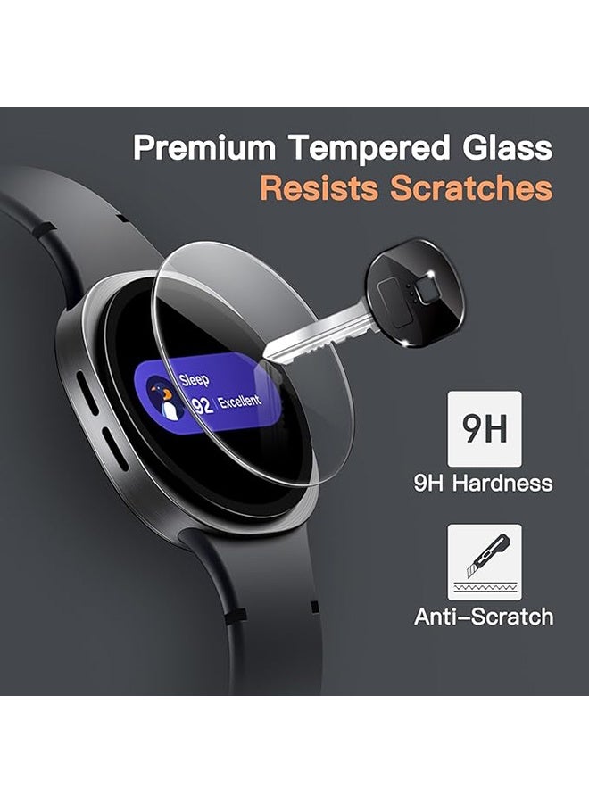 3 Pcs Tempered Glass Screen Protector for Samsung Galaxy Watch 8 40mm Waterproof Tempered Glass Film, 9H Screen Protector HD Anti-Scratch Screen Protector, Shatterproof, Bubble-Free Screen - Image 3
