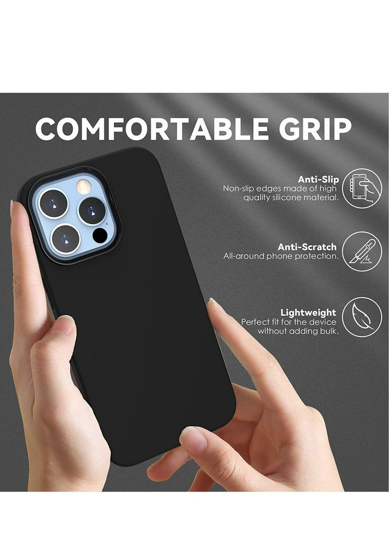 Raxoom Compatible with iPhone 14 Pro Max Case, Liquid Silicone Shockproof Protective Case with Soft Microfiber Lining for iPhone 14 Pro Max Black - Image 4