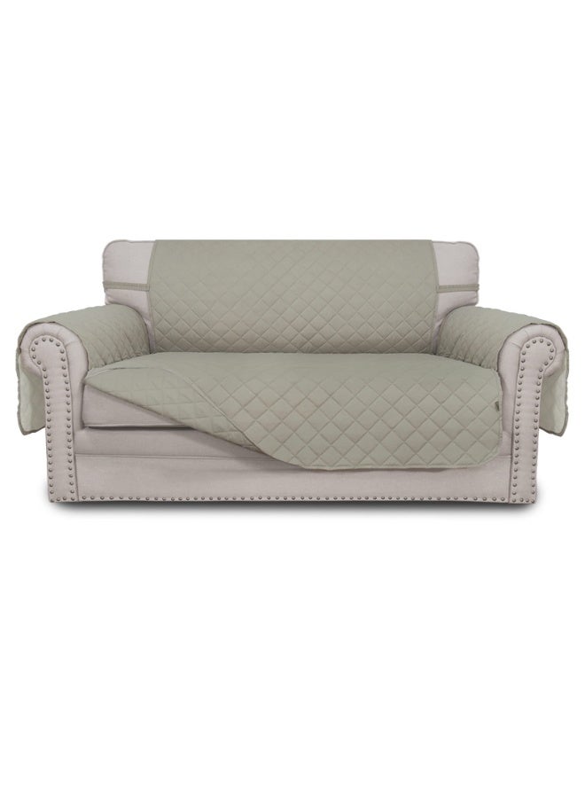 كي واي دي الأريكة غطاء 2 مقعد مقعد مقعد متوسط محبوب غطاء الأريكة غطاء مقلوب خالي من التجاعيد غطاء الأريكة مقاوم للمياه غطاء أثاث حامي غطاء مرن رمادي - Image 2