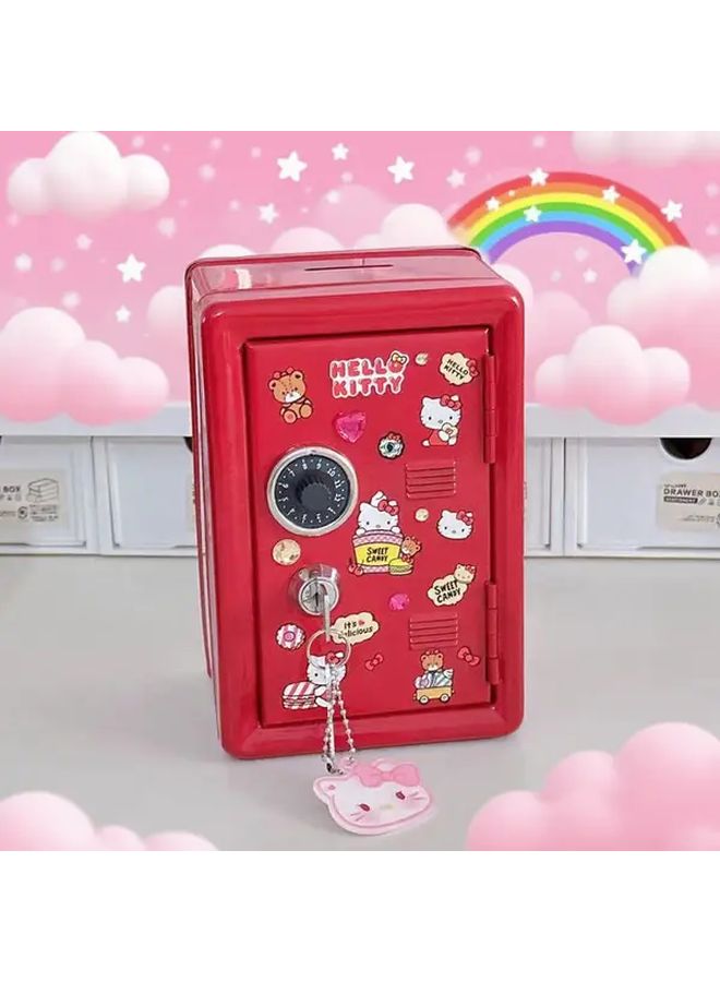 Hello Kitty Mini Metal Safe With Password Lock And Dual Keys For Coin Storage - Image 2