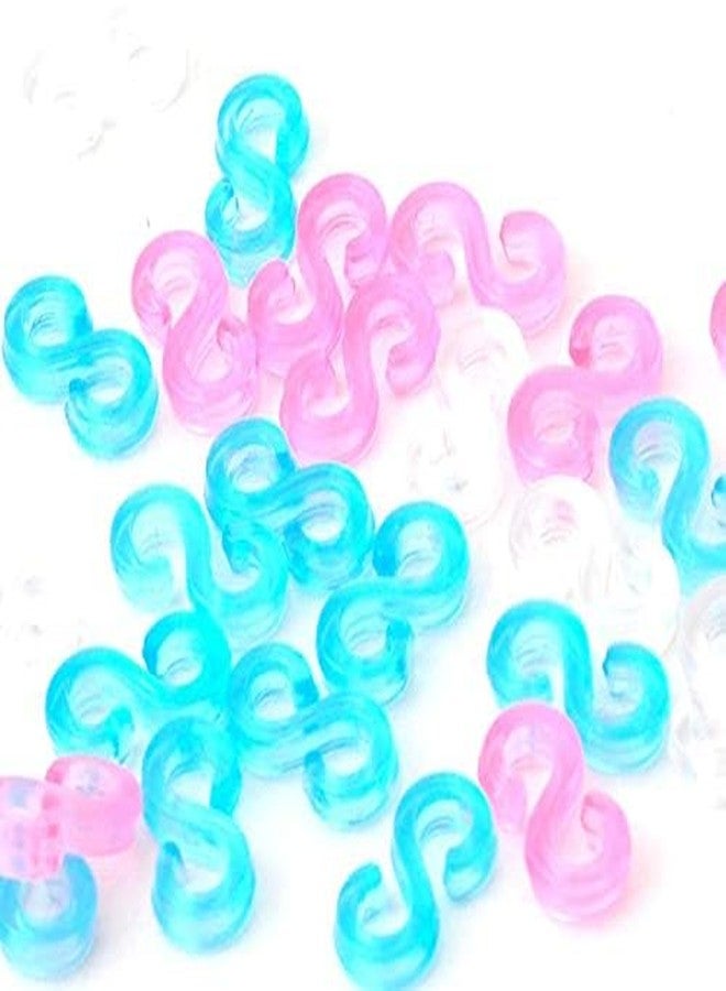 Shuiniba S Clips, Rubber Bands Refills Set for DIY Bracelet Craft, for Plastic Chain Links Bracelet, Colorful - 200 Pack - Image 4
