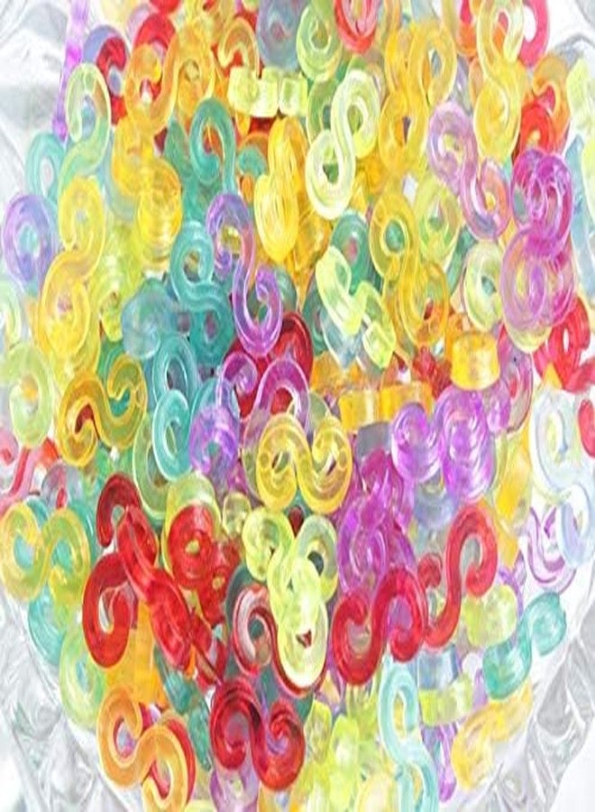 Shuiniba S Clips, Rubber Bands Refills Set for DIY Bracelet Craft, for Plastic Chain Links Bracelet, Colorful - 200 Pack - Image 5