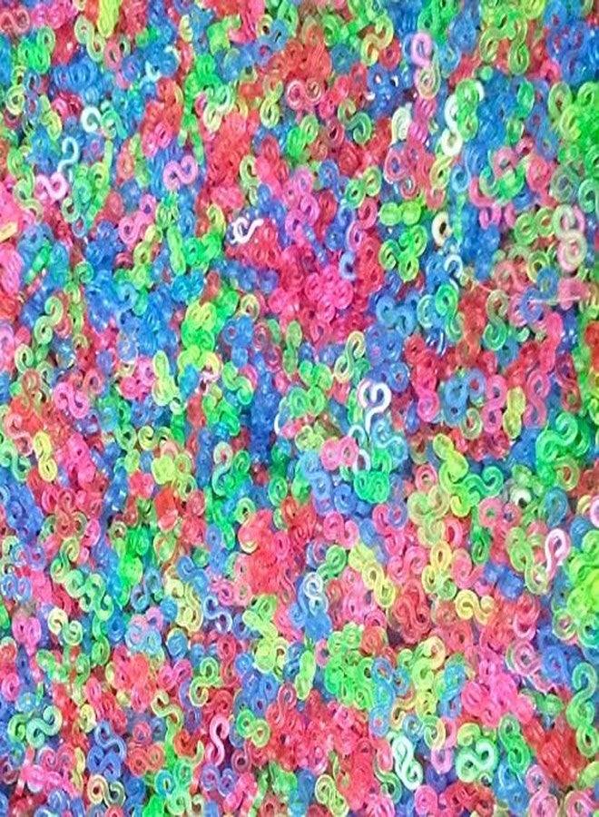 Shuiniba S Clips, Rubber Bands Refills Set for DIY Bracelet Craft, for Plastic Chain Links Bracelet, Colorful - 200 Pack - Image 3