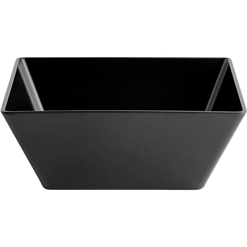 RAINCART Melamine Square Solid Serving Bowl Dining Table Snacks Mixing Bowl Serving Bowl Black 4500 ml 10 inches - Image 1