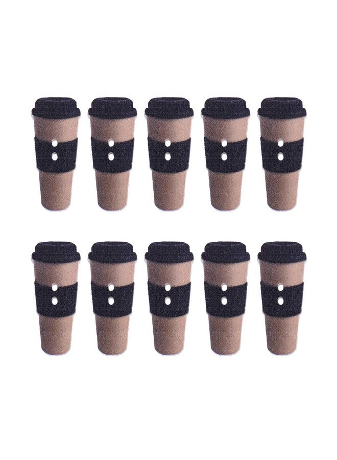 ARTIBETTER 100pcs Wooden Buttons Coffee Cup Design Sewing Button Decorative DIY Wood 1.5cm 2 Hole Button for Sewing Scrapbooking Oval Craft Embellishments Button - Image 1