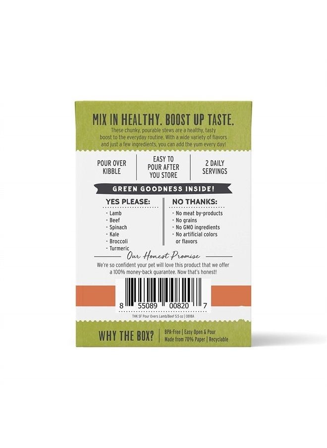 the honest kitchen Dogs Superfood POUR OVERS Lamb& beef stew Pack of 12, Pumpkin, 5.5 ounces  - Image 1