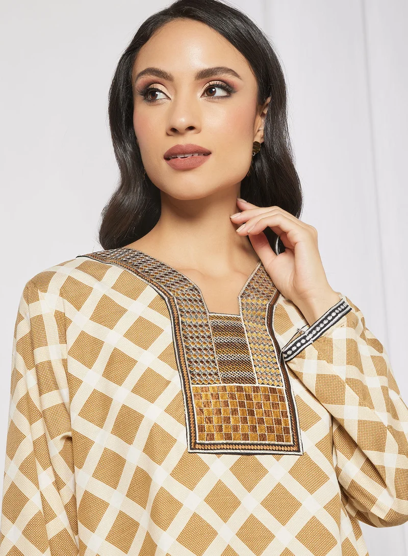 HANA & SARA Printed Cotton Jalabiya