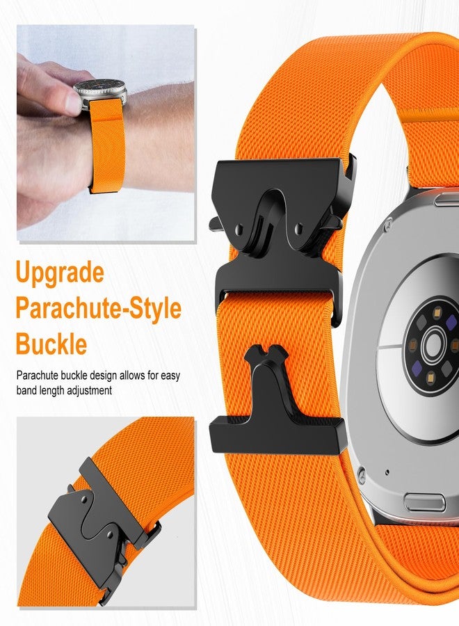Hexasider Stretchy Nylon Band Compatible with Samsung Galaxy Watch 8 40mm 44mm/Watch 8 Classic 46mm(2025 New), Strap with Upgrade Parachute-Style Buckle for Galaxy Watch 8/Classic Bands for Men Women - Image 2
