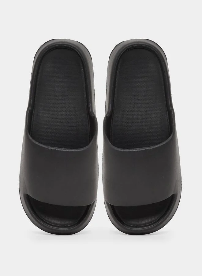 Take Two Solid Thick Sole Bathroom Slippers