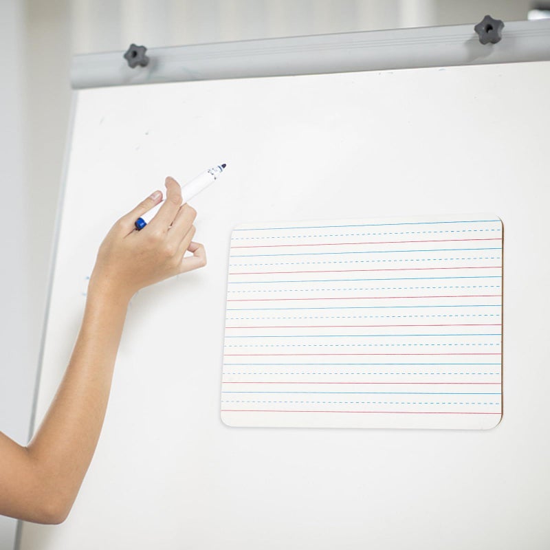 Double Sided Dry Erase Board Portable Whiteboard Lined and Plain PVC Surface for Classroom Office Home - Image 4