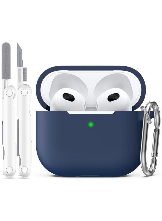R-fun Airpods 3rd Generation Case with Automatic Secure Lock Clip, Hard Shell Full-Body Protective Airpods 3 Case 2021 for Women Men,Compatible with Apple Airpods 3rd Generation 2021,White - Image 1