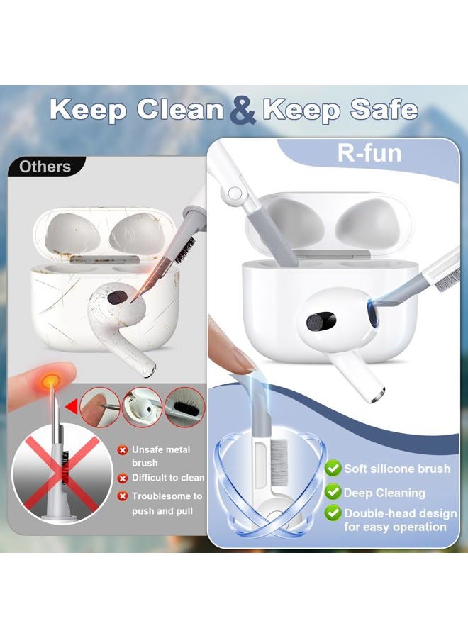 R-fun Airpods 3rd Generation Case with Automatic Secure Lock Clip, Hard Shell Full-Body Protective Airpods 3 Case 2021 for Women Men,Compatible with Apple Airpods 3rd Generation 2021,White - Image 5