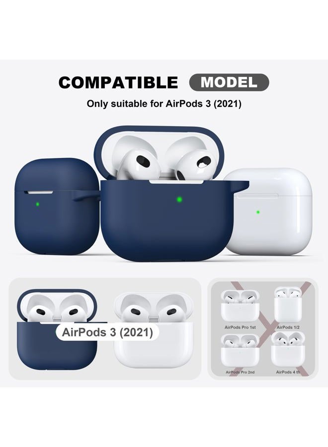 R-fun Airpods 3rd Generation Case with Automatic Secure Lock Clip, Hard Shell Full-Body Protective Airpods 3 Case 2021 for Women Men,Compatible with Apple Airpods 3rd Generation 2021,White - Image 4