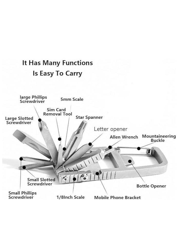 Pocket multi-tool keychain multi-function screwdriver outdoor folding screwdriver opener suitable for outdoor camping - Image 2
