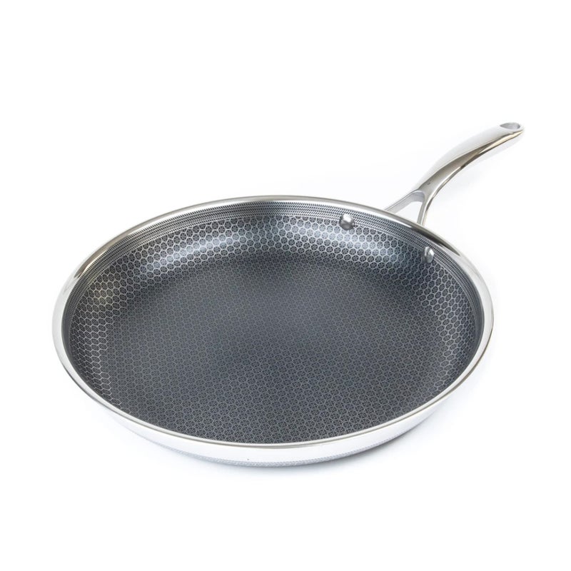 HexClad HexClad Hybrid Nonstick Frying Pan 12Inch StayCool Handle Dishwasher and Oven Safe Induction Ready Compatible with All Cooktops 