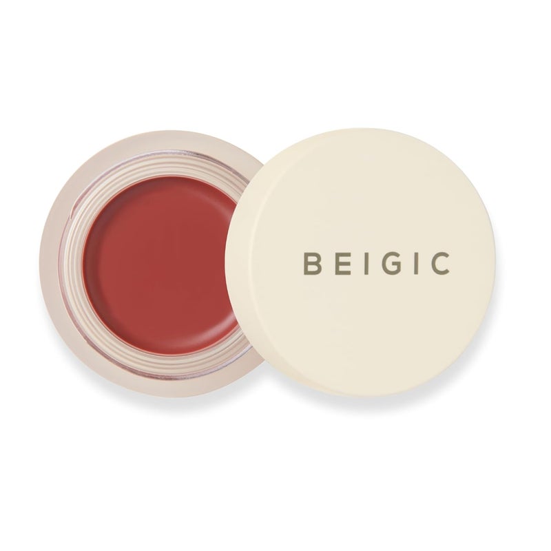 BEIGIC Flush Lip  Cheek Balm 03 Long Black  Vegan Buildable Multiuse Travel Sized Blush  Lip Color 014 floz  Muted Brick