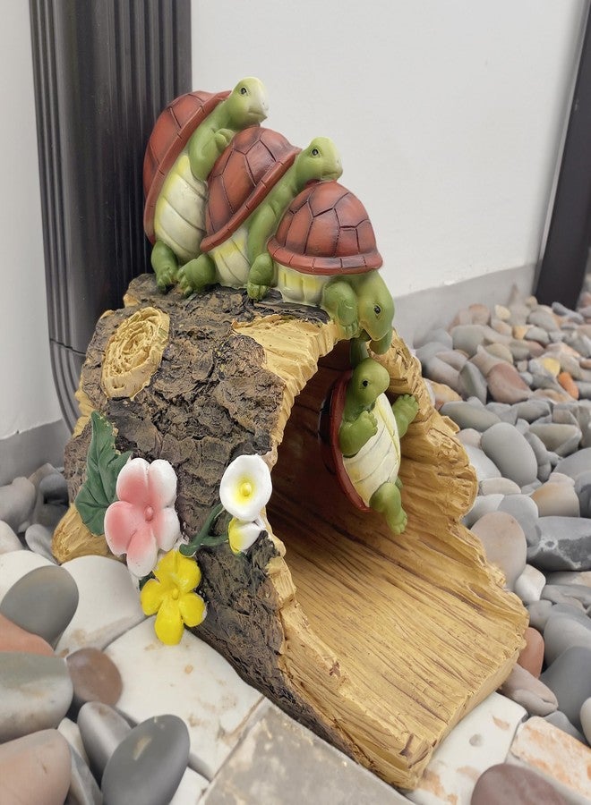 Euiroet Funny Turtle Gutter Downspout Extender Statue, Garden Ornament, Decorative Gutter Extension Downspout, Perfect Rain Diverter for 3"x4" Downspouts, Eco-Friendly Resin, Outdoor Decor Gift (8 In) - Image 3