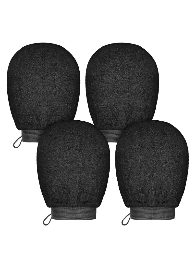 MOMENT MOMENT 4 Pack Deep Exfoliating Glove for Body, Korean Exfoliating Mitts Deep Exfoliating Gloves Body Scrubber for Bath Shower Dead Skin Remover Keratosis Pilaris  - Image 1