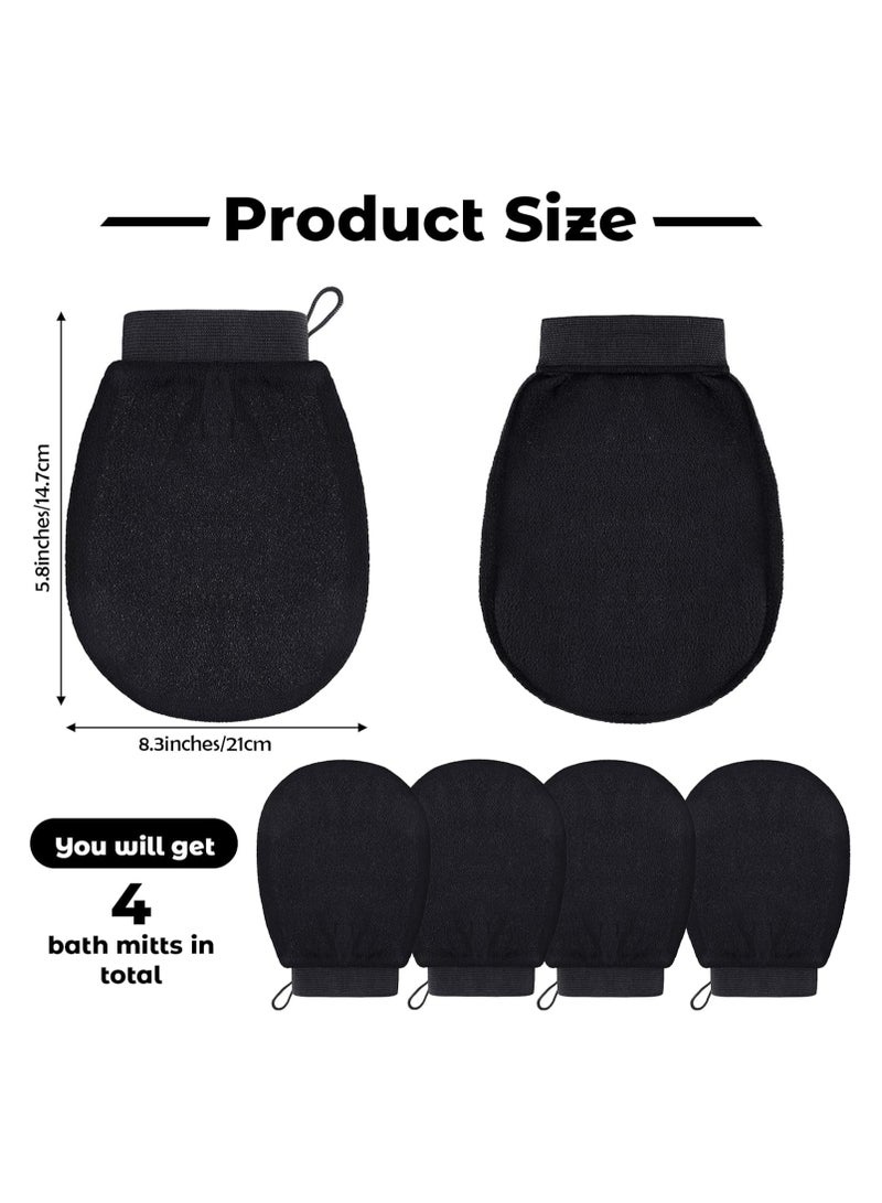 MOMENT MOMENT 4 Pack Deep Exfoliating Glove for Body, Korean Exfoliating Mitts Deep Exfoliating Gloves Body Scrubber for Bath Shower Dead Skin Remover Keratosis Pilaris  - Image 2