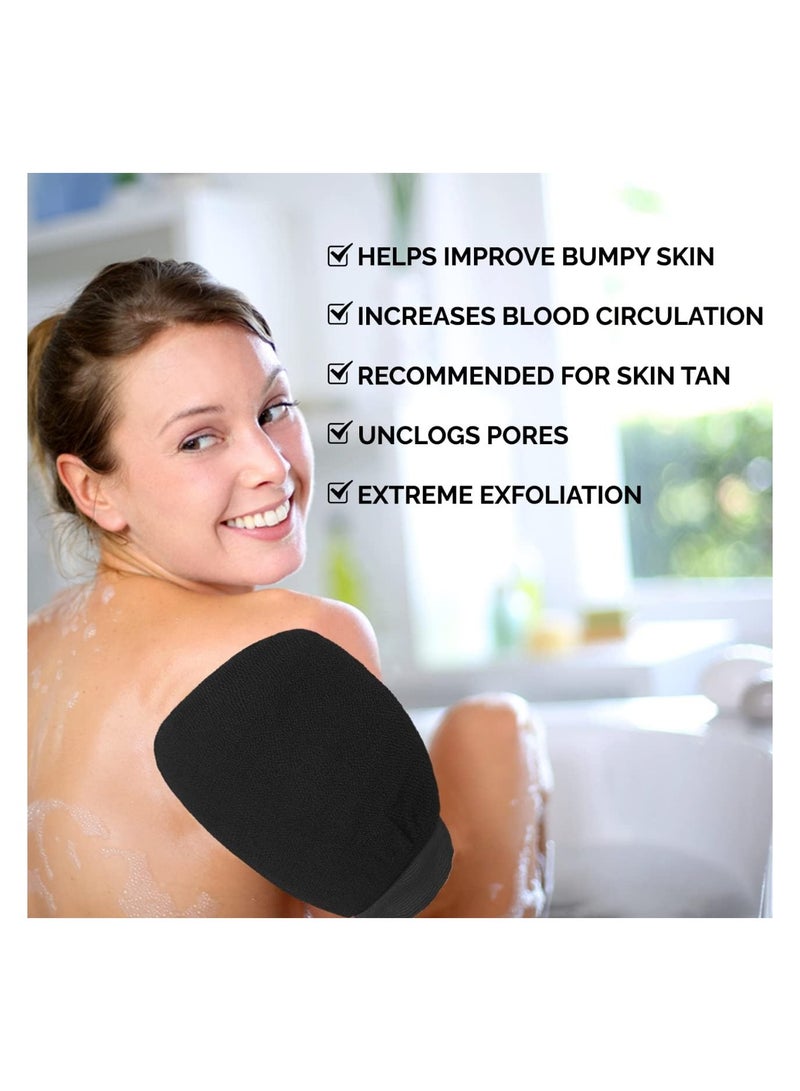 MOMENT MOMENT 4 Pack Deep Exfoliating Glove for Body, Korean Exfoliating Mitts Deep Exfoliating Gloves Body Scrubber for Bath Shower Dead Skin Remover Keratosis Pilaris  - Image 3