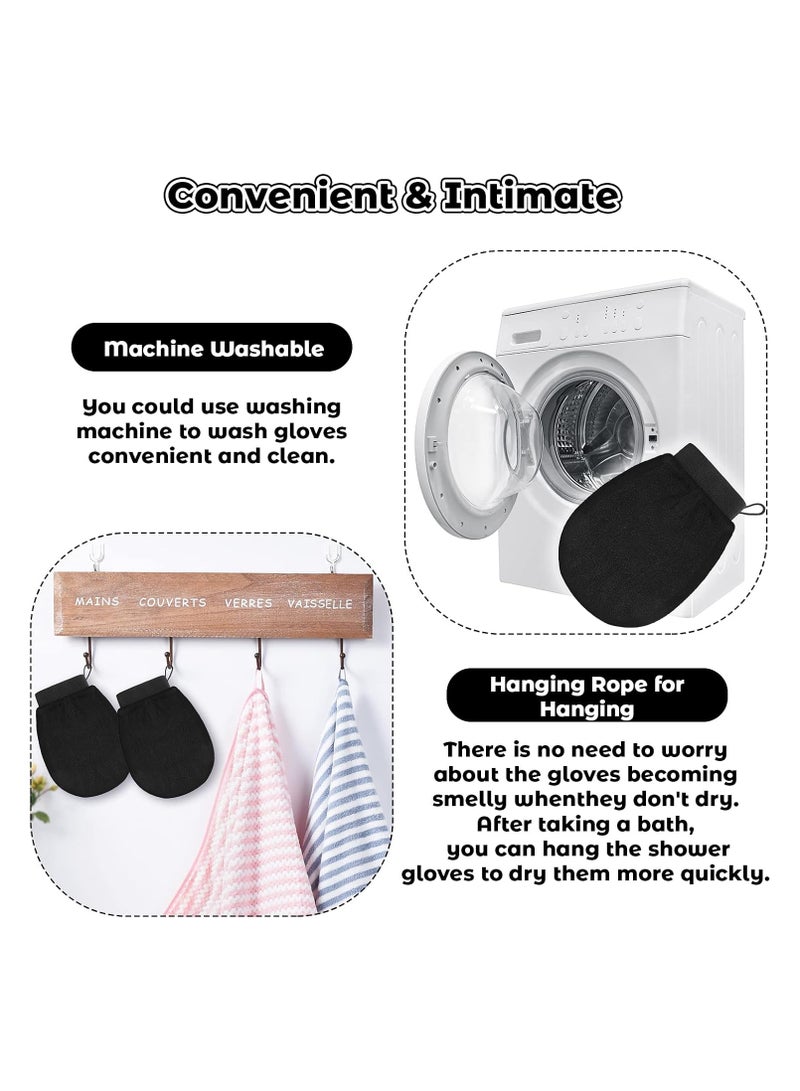 MOMENT MOMENT 4 Pack Deep Exfoliating Glove for Body, Korean Exfoliating Mitts Deep Exfoliating Gloves Body Scrubber for Bath Shower Dead Skin Remover Keratosis Pilaris  - Image 4
