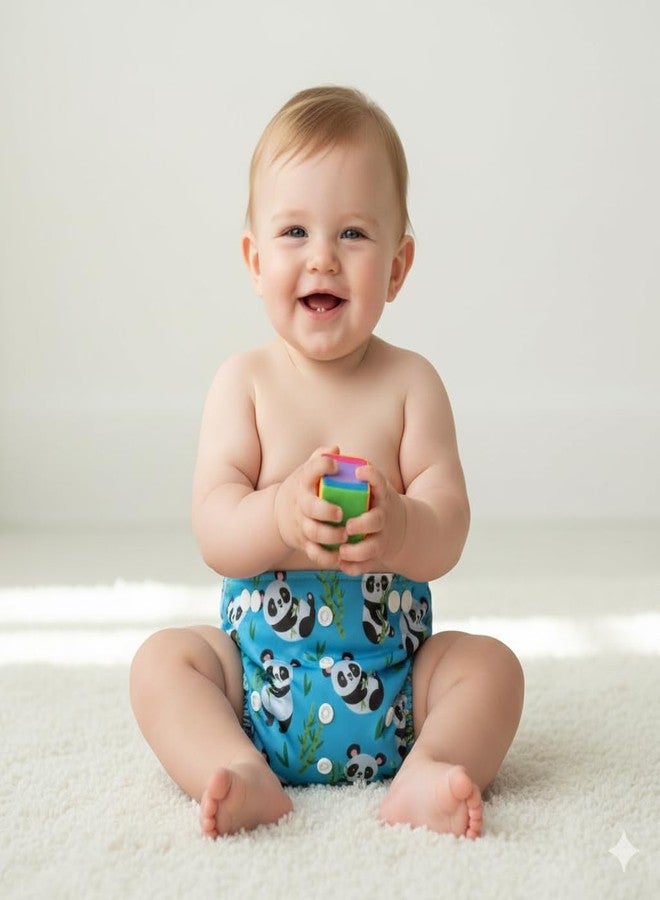 Dharmnirdosh Reusable Cloth Diapers | 3 Months– 3Years | high absorbent 4 reusable diaper 4 insert pad,Adjustable, Leakage Proof cloth diapers for babies | Freesize Diaper 5–18kg (AI) - Image 2