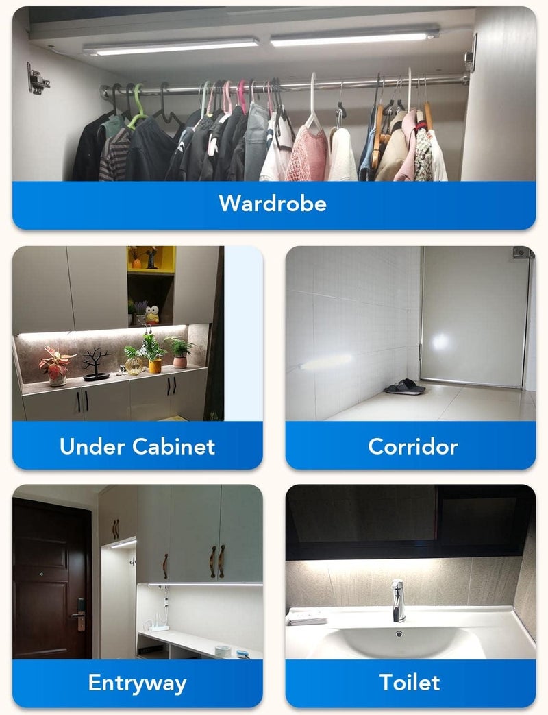 AuyiHomu Under Cabinet LED Motion Sensor Light, 16 Inch, 500LM, Cool White 6000K - Image 5