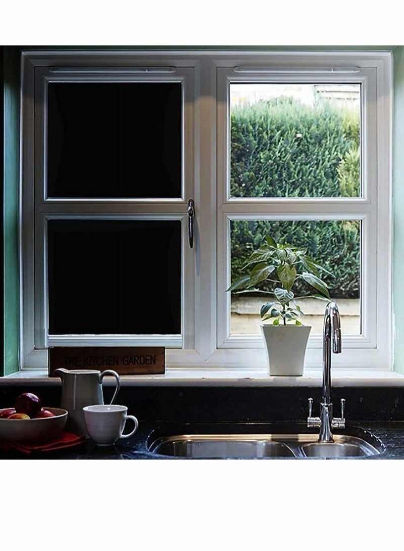 Captaintech Privacy Window Films, Self Adhesive Frosted Opaque Glass, for Bathroom Door, Decorative Stickers, UV Blocking Heat Control Coverings - Image 2