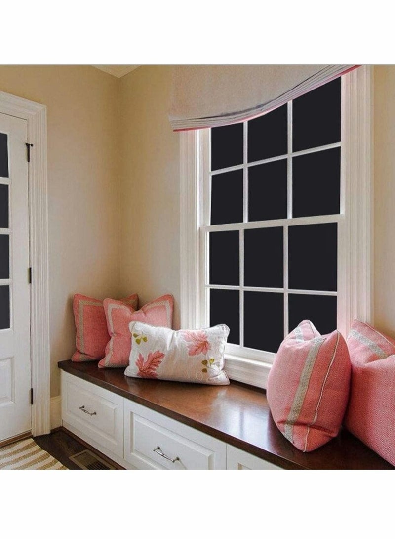 Captaintech Privacy Window Films, Self Adhesive Frosted Opaque Glass, for Bathroom Door, Decorative Stickers, UV Blocking Heat Control Coverings - Image 3