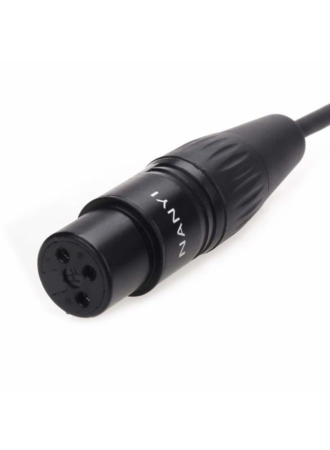 NANYI 2pcs XLR Female to Female Splitter Microphone Cable XLR to XLR Patch Cables, 3-Pin XLR Female to Female mic Cable DMX Cable Patch Cords with Oxygen-Free Copper, 10Feet/3Meter - Image 2