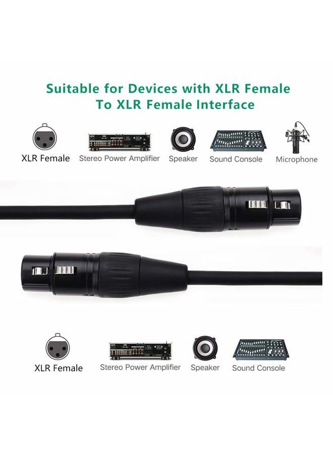 NANYI 2pcs XLR Female to Female Splitter Microphone Cable XLR to XLR Patch Cables, 3-Pin XLR Female to Female mic Cable DMX Cable Patch Cords with Oxygen-Free Copper, 10Feet/3Meter - Image 4