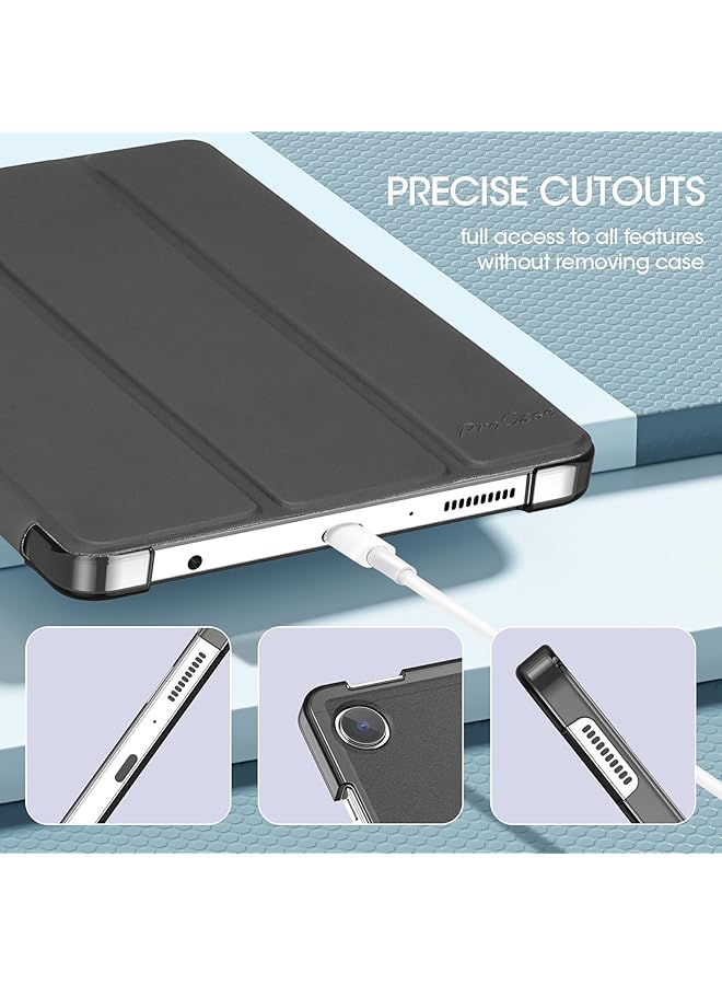 Procases For Galaxy Tab A9 8.7 Inch 2023 Case Slim Stand Hard Back Shell Protective Smart Cover Case For 8.7 Inch Galaxy Tab A9 2023 Sm-X110 X115 X117-Black - Image 4