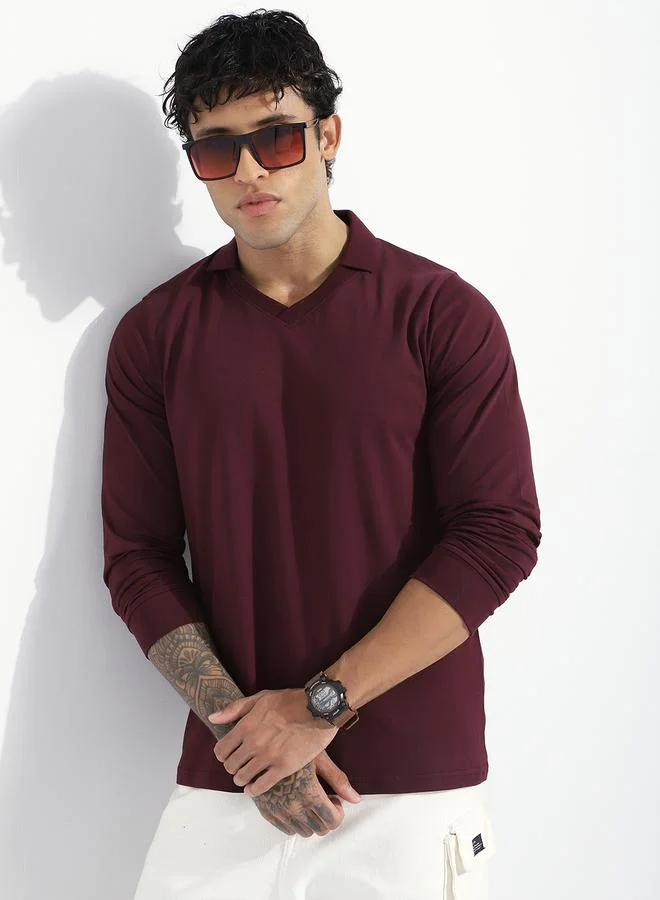 Dillinger Men Regular Fit Long Sleeve Solid T-Shirt