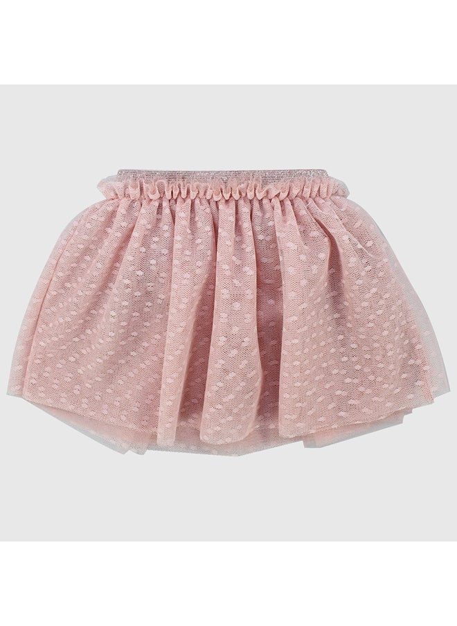 playmore Pink Dotted Ruffled Skirt  - Image 2