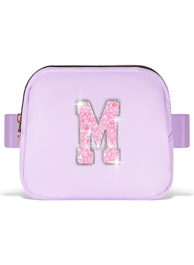 Uygafly Small Waist Fanny Pack Belt Bag for Girls Women Crossbody with Initial, Lavender, one size, N - Image 1