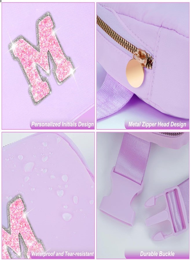 Uygafly Small Waist Fanny Pack Belt Bag for Girls Women Crossbody with Initial, Lavender, one size, N - Image 4